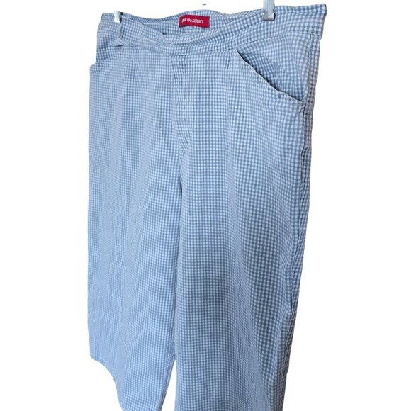 Blue Checkered Cotton Shorts Gingham Comfort Elastic Waist Plus Size cottagecore - Picture 3 of 7